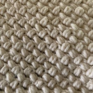 Bean Stitch Crocheted Blanket